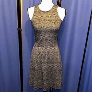 Elegant Black Patterned Dress